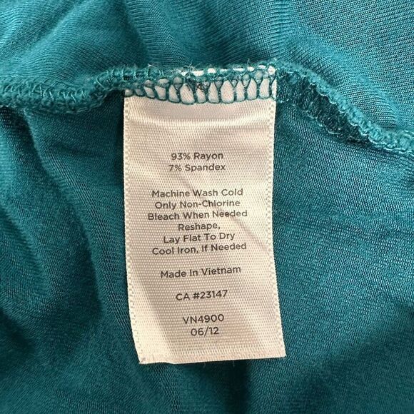 Talbots Long Sleeve Jersey Knit Teal Top size XL - Picture 5 of 5